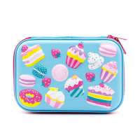 Cartoon Cake Printing Hard Shell Custom Logo Stationery Bag EVA Pencil Case