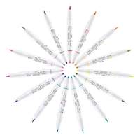 Extra Fine 15 Color Count Set/Zebra Mildliner Double Ended Brush Highlighter Marker Pen