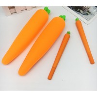 High quality waterproof silicone cute fruit pencil case soft eye glass case with zipper