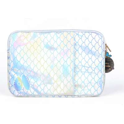 Custom Laptop Sleeve Waterproof Nylon Printed Unicorn Mermaid Holographic Laptop Bag Hand Case